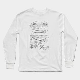 FISHING LURE VINTAGE PATENT DRAWING Long Sleeve T-Shirt